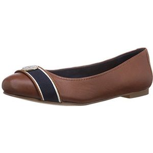 Tommy Hilfiger Anne 28A ballerina's voor dames, Bruin Brandy 601, 40 EU