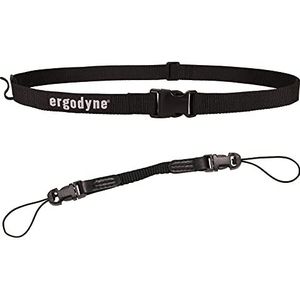 Ergodyne Squids 3135 Barcode Scannerriem met haak, inclusief draagriem voor barcodescanners zwart, klein