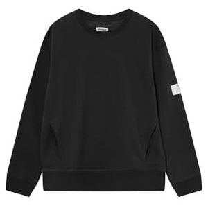ECOALF Noosaalf sweatshirt voor dames, katoen en polyester, lange mouwen, comfortabel en veelzijdig, basic sweatshirt, maat XS, zwart, Zwart, XS