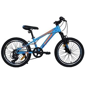Umit 4MOTION fiets, jongeren, uniseks, blauw-oranje, 50,8 cm