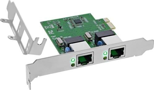 InLine - Dual Gigabit - Netwerkkaart - Zwart - PCIe x1