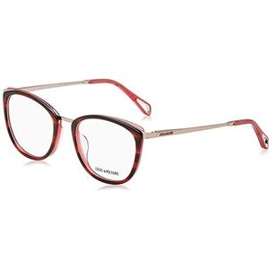 ZADIG&VOLTAIRE VZV313 bril, gestreept, tweekleurig, rood, 52 voor dames, gestreept tweekleurig rood