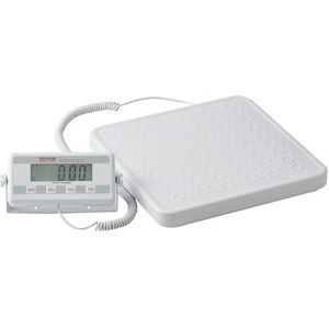VEVOR Draagbare medische weegschaal, digitale weegschaal met antislip platform, 2 eenheden (kg/lb), hold- en tare-functie, capaciteit 199,5 kg, medische weegschaal voor sportschool, ziekenhuis