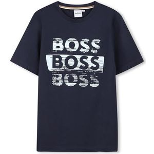 BOSS J52366 T-shirt voor jongens, Blauw, 14 Jaren