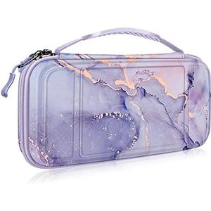 Fintie Draagtas voor Nintendo Switch OLED Model 2021/Switch 2017, [Schokbestendig] Hard Shell Beschermhoes Reistas w/10 Game Card Slots voor Switch Console Joy-Con & Accessoires, Sterrenhemel,