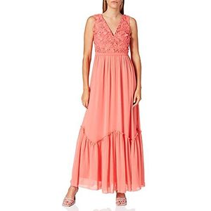 Little Mistress Dames Casey Grapefruit Gehaakte Maxi Jurk Party, Oranje (Grapefruit 001), 38