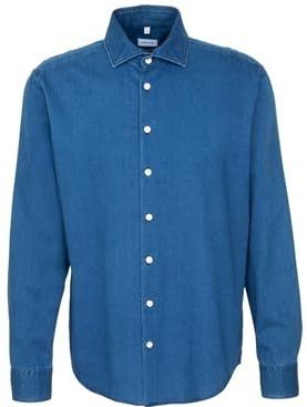 Seidensticker - Businesshemd - Donkerblauw - 100% Katoen - Regular Fit