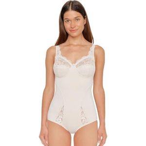 SUSA Latina Body Shapewear voor dames, sterk vormend, zachte bodysuit met shaping effect, vormt taille, buik en billen, Pure Beige, 85D