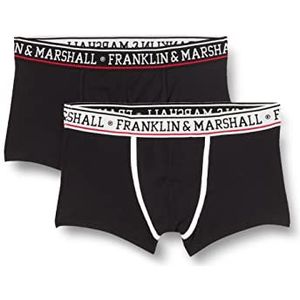 Franklin & Marshall Boxershorts voor heren, Zwart/Wit/Rood, S