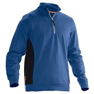Jobman Workwear 5401, 540120-6399-9 sweatshirt 1/2 rits, blauw, 3XL