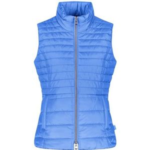 Gerry Weber Getailleerd gewatteerd vest voor dames, mouwloos effen, Aurora Blue., 44