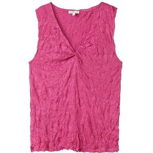 TOM TAILOR Basic damestop met gekreukte structuur, 35275 - Lush Orchid, M