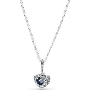 Collar Pandora Corazón de Luna y Estrellas Azul 399232C01-50 mujer
