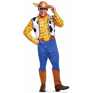DISGUISE 13579D Toy Story Woody Kostuum volwassen formaat, heren, geel/zwart/wit/bruin, XL