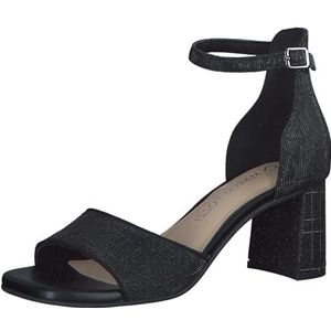 MARCO TOZZI Heeled Sandal by Guido Maria Kretschmer 2-28332-42 dames, Black Metallic, 38 EU