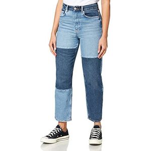 IPEKYOL Dames Enkellengte Straight Fit Broeken Jeans, blauw, 40