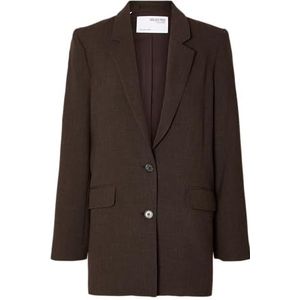 SELECTED FEMME SLFRITA LS Relaxed Blazer Java Mel NOOS, Java/patroon: melange, 42