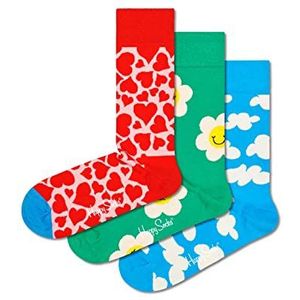 Happy Socks kleurrijke en leuke Sokken 3-Pack I Flower U Socks Gift Set maat 36-40