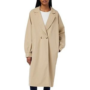 Bestseller A/S Nmsoffy Ls Trenchcoat FWD Noos Damesmantel, Nomad/detail: dtm voering, S