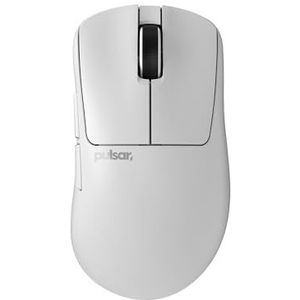 Pulsar Gaming Gears Xlite v4 draadloze gamingmuis, ultra lichtgewicht 54 g, ergonomische, optische schakelaar, 32000 DPI, 750 IPS, XS-1-sensor, 8k compatibel (medium, wit)