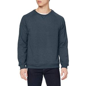 Trigema Sweatshirt voor heren met opgeruwde binnenkant, Jeans-melange, S