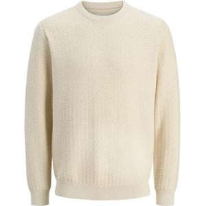 Jack & Jones Jprcctravis Knit Crew Neck, wit (whitecap gray), S