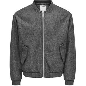 ONLY & SONS Heren Onsworf Life Bomber Jacket Tw, Dark Grey, xx_l, dark grey, XXL