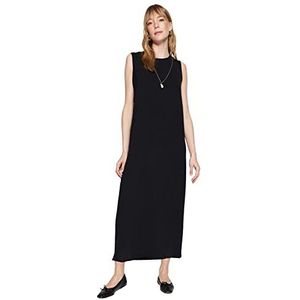 Trendyol Shift Regular Fit geweven jurk voor dames, Zwart, 40