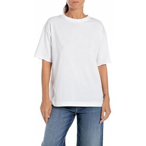Replay Oversized T-shirt voor dames, 001, wit, M