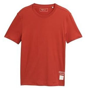 TOM TAILOR Denim T-shirt voor heren, 14302 - Velvet Red, XXL