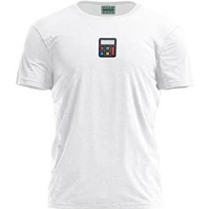 Bona Basics, Digitale print, basic T-shirt voor heren, 100% katoen, wit, casual, bovenstuk voor heren, maat: M, Wit, M