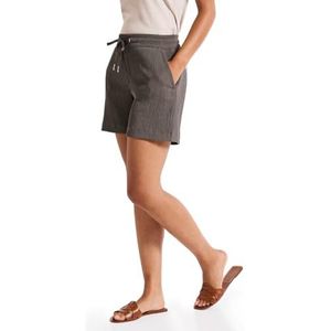 Street One - Gestructureerde Shorts - Bruin - Dames - Loose Fit