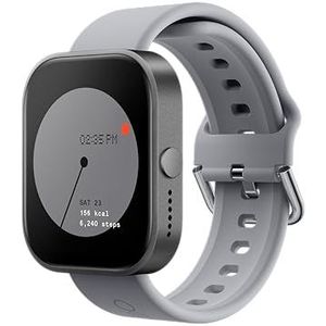 CMF by Nothing Watch Pro Smartwatch met 1.96 AMOLED display, Fitness Tracker, ingebouwd GPS met meerdere systemen, Bluetooth aanroepen met AI Noise Reduction gebruik tot 13 dagen - Asgrijs