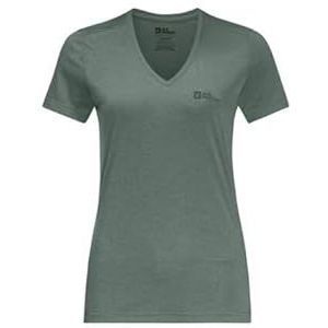 Jack Wolfskin Crosstrail T-shirt met korte mouwen voor dames, Hedge Green, S