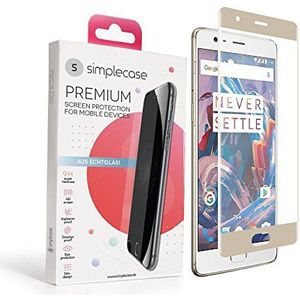 Simplecase pantserglas geschikt voor HTC One, geschikt voor 3, 1 Stuk, goud