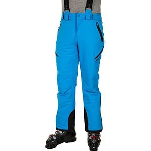 Trespass Heren KRISTOFF waterdichte skibroek met afneembare bretels, enkelritsen, beenkappen en zijopeningen - levendig blauw, XXL