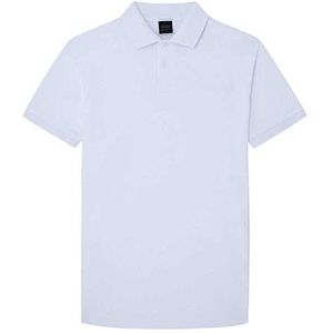 Hackett London Am Emboss Bk poloshirt voor heren, Wit (wit), XL