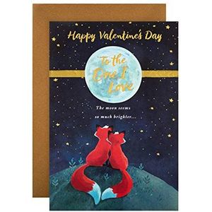Hallmark Valentijnskaart voor Degene die ik hou - Hedendaags schattig geïllustreerd ontwerp