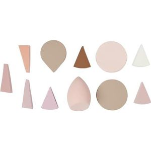 COSMETIC CLUB, SC0624, set van 25 make-upsponzen, 5 verschillende vormen voor dagelijks gebruik, aantrekkelijke roze kleur, praktisch en economisch, zachte en flexibele textuur