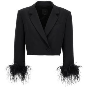 ZAGARESE Spencer Crepe Technisch Stretch + veren, Z99_Zwart Sedan, 40 NL