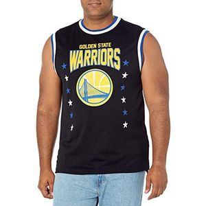 UNK NBA Heren Jersey Tank Top Mesh Mouwloos Spier T-Shirt, Zwart, X-Large