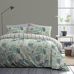 Fusion - Mona Beddengoedset, King Bed Size in Green