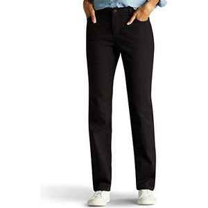 Lee Dames Instantly Slims Classic Relaxed Fit Monroe Straight Leg Jean, Zwart, 16 Long