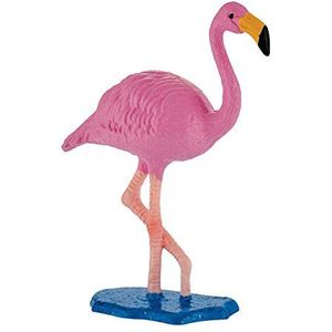 Bullyland 63716 - speelfiguur flamingo roze, ca. 7,7 cm grote dierenfiguur, detailgetrouw, PVC-vrij, ideaal als klein cadeau voor kinderen vanaf 3 jaar
