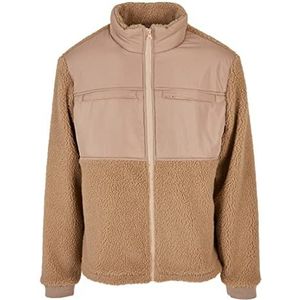 Urban Classics heren Patched Sherpajas jas, Union beige, 5XL