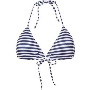 Pepe Jeans Dames STP Rib Tr Top Bikini, Blauw (Navy), L, Blauw (zwart), L