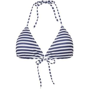 Pepe Jeans Dames STP Rib Tr Top Bikini, Blauw (Navy), L, Blauw (zwart), L