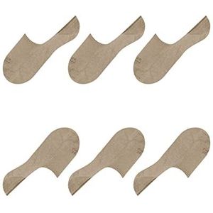 FALKE Heren Liner sokken Family Invisible 3-Pack M IN Katoen Onzichtbar eenkleurig 3 paar, Beige (Sand Melange 4650), 43-46