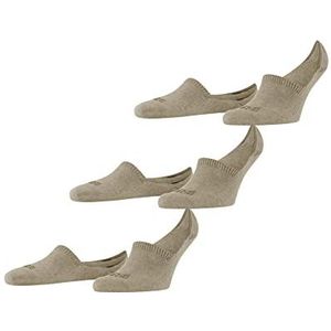 FALKE Heren Liner sokken Family Invisible 3-Pack M IN Katoen Onzichtbar eenkleurig 3 paar, Beige (Sand Melange 4650), 43-46