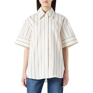 Seidensticker Damesblouse, wit-blauw, 36 NL